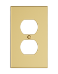 Solid brass Futura Outlet Wall Plate in Polished Brass finish