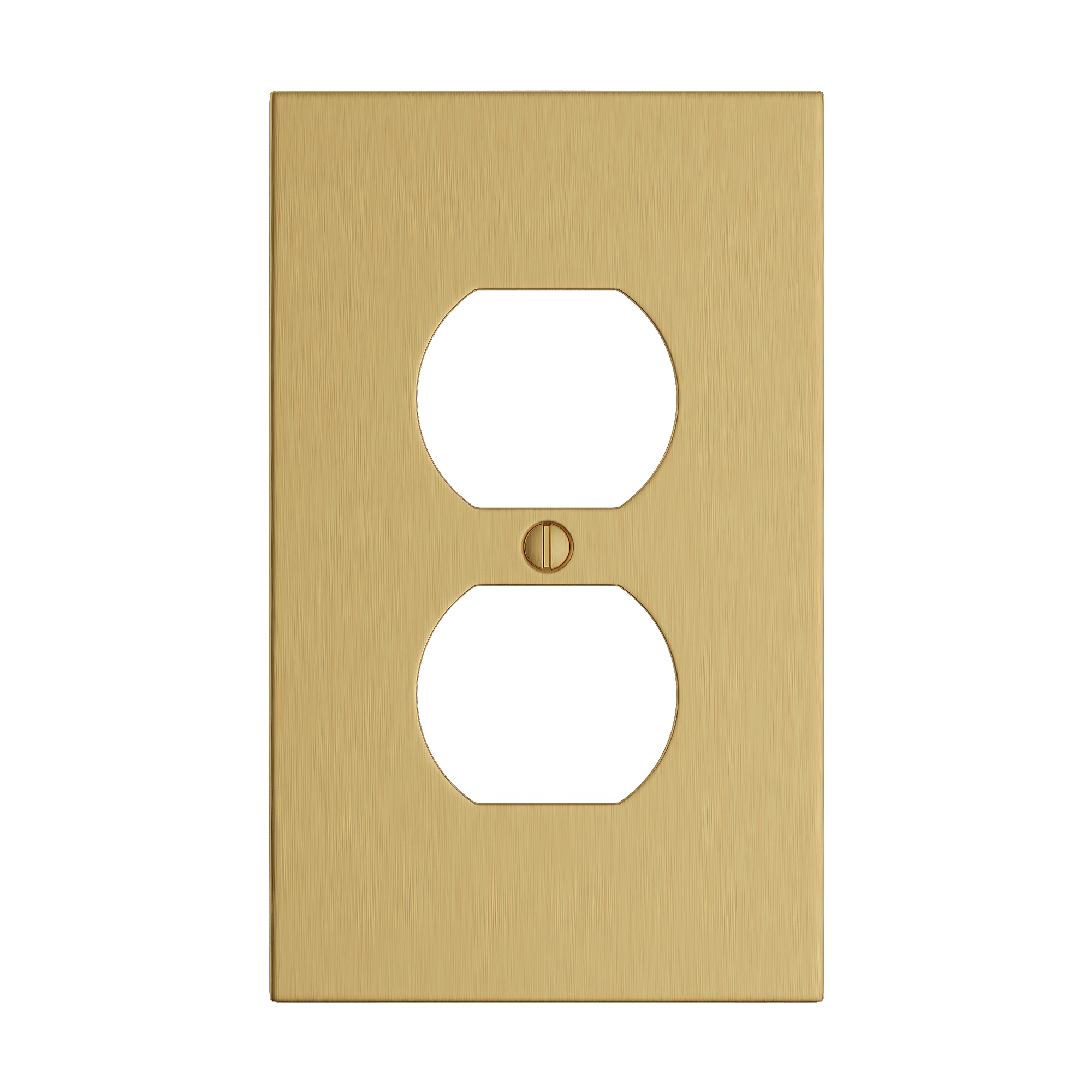 Solid brass Futura Outlet Wall Plate in Satin Brass finish