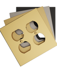 Solid brass Futura Outlet Wall Plate – Double