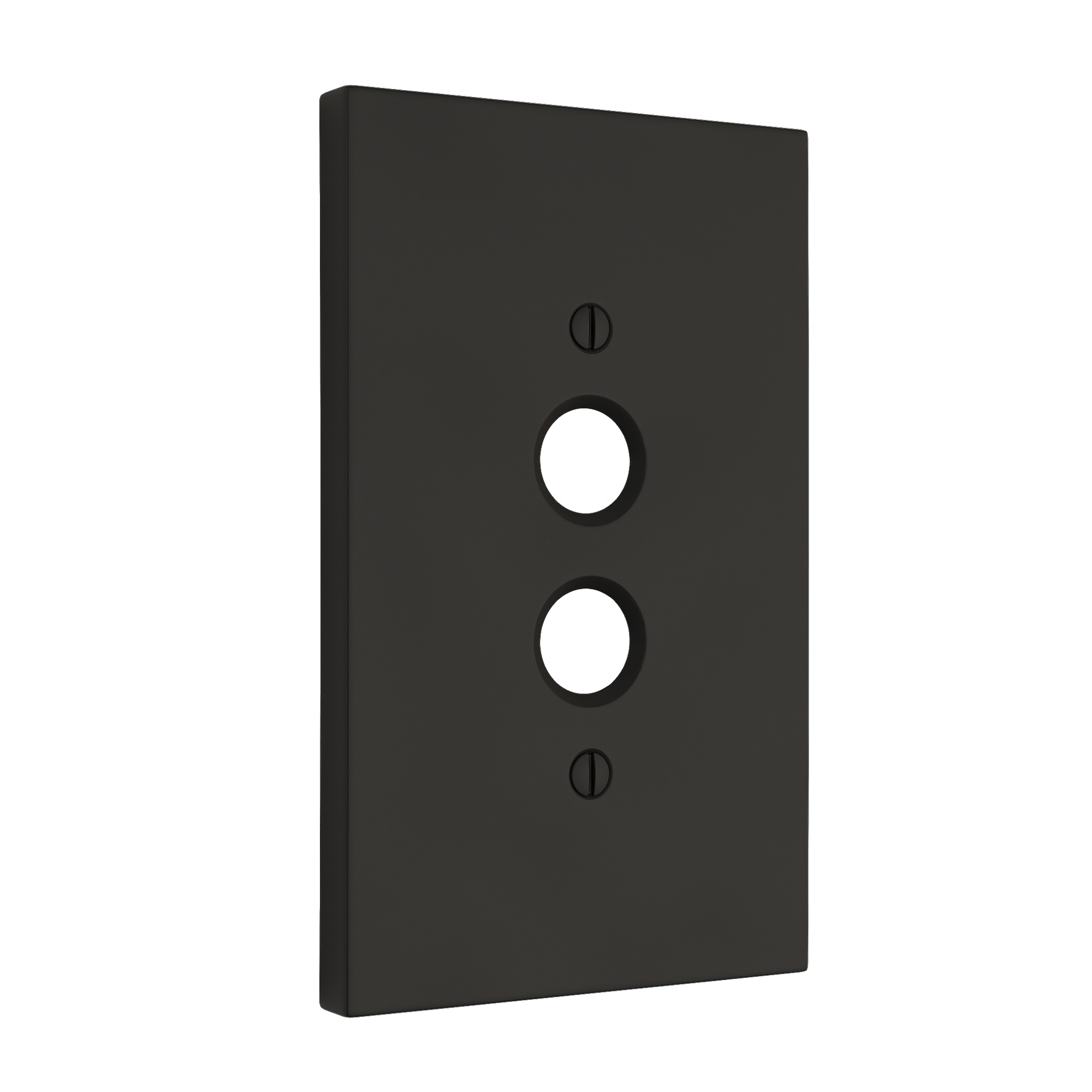 Solid brass Futura Push Button Wall Plate in Coal Black Brass finish
