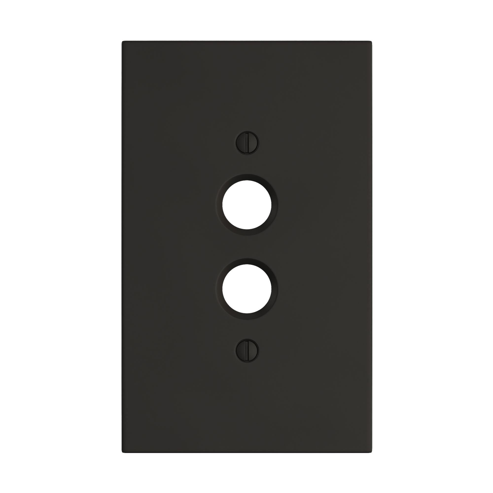 Solid brass Futura Push Button Wall Plate in Coal Black Brass finish