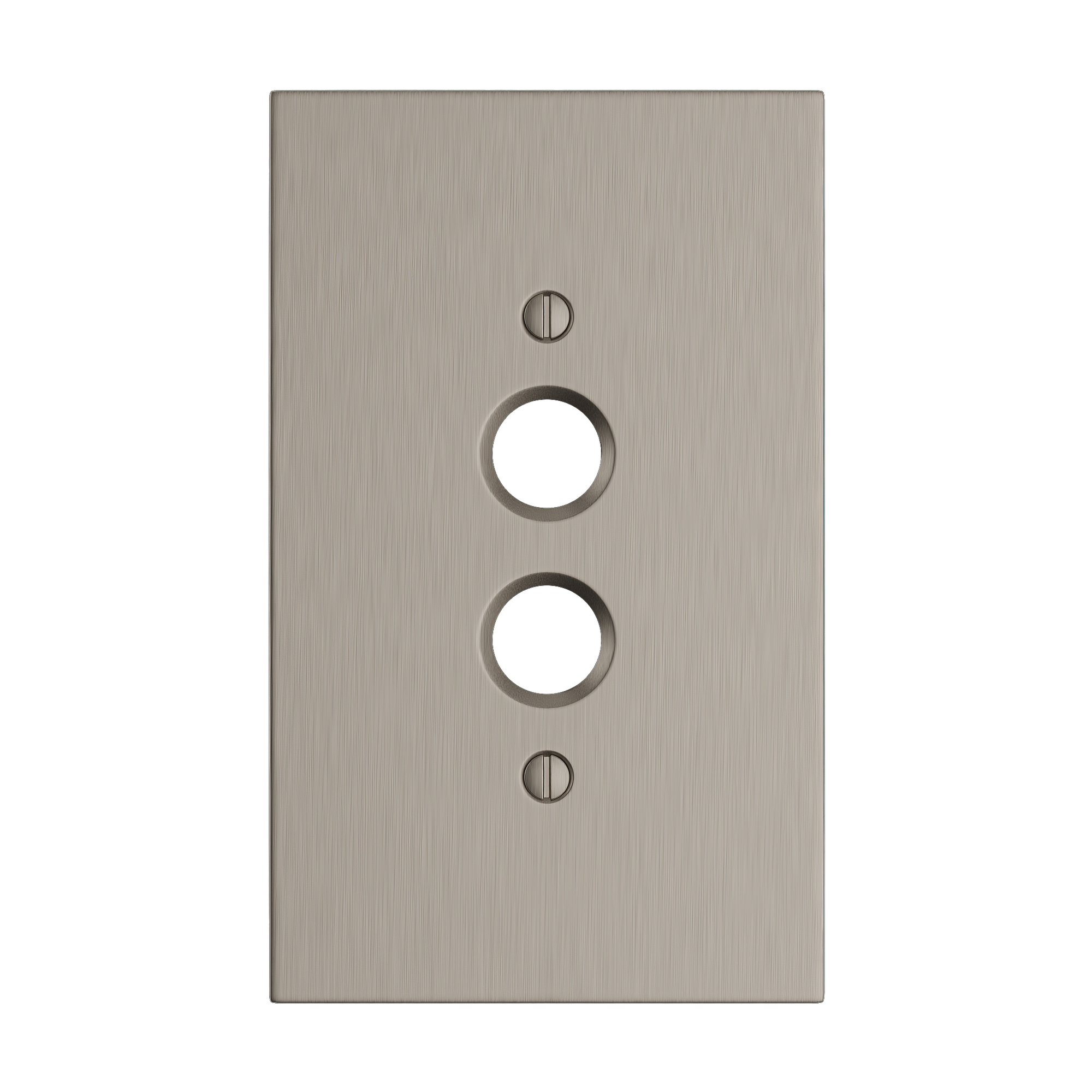 Solid brass Futura Push Button Wall Plate in Satin Nickel finish