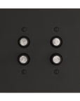 Solid brass Futura Push Button Wall Plate – Double in Coal Black Brass finish