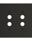 Solid brass Futura Push Button Wall Plate – Double in Coal Black Brass finish