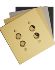 Solid brass Futura Push Button Wall Plate – Double