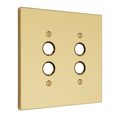 Futura Push Button Wall Plate – Double