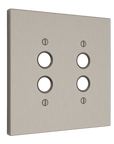 Solid brass Futura Push Button Wall Plate – Double in Satin Nickel finish