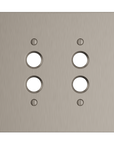 Solid brass Futura Push Button Wall Plate – Double in Satin Nickel finish