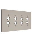 Solid brass Futura Push Button Wall Plate – Quad in Satin Nickel finish