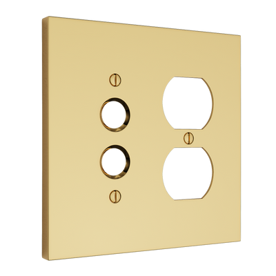 Futura Push Button & Outlet Wall Plate – Double