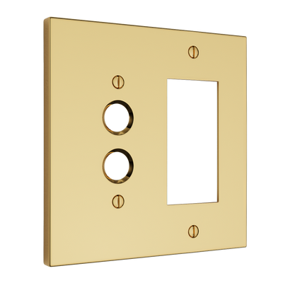 Futura Push Button & Open Wall Plate – Double