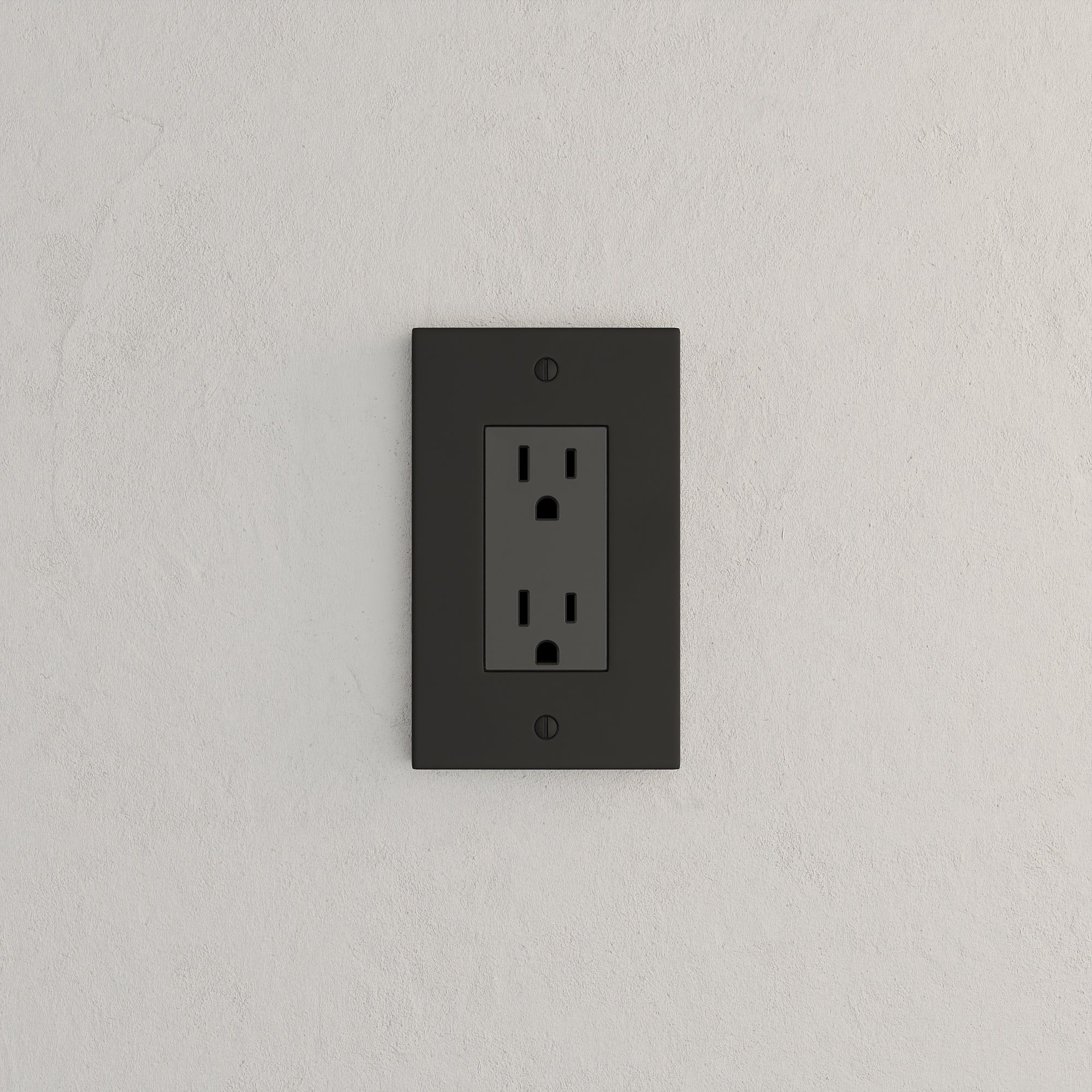 Solid brass Futura Open Wall Plate in Coal Black Brass finish