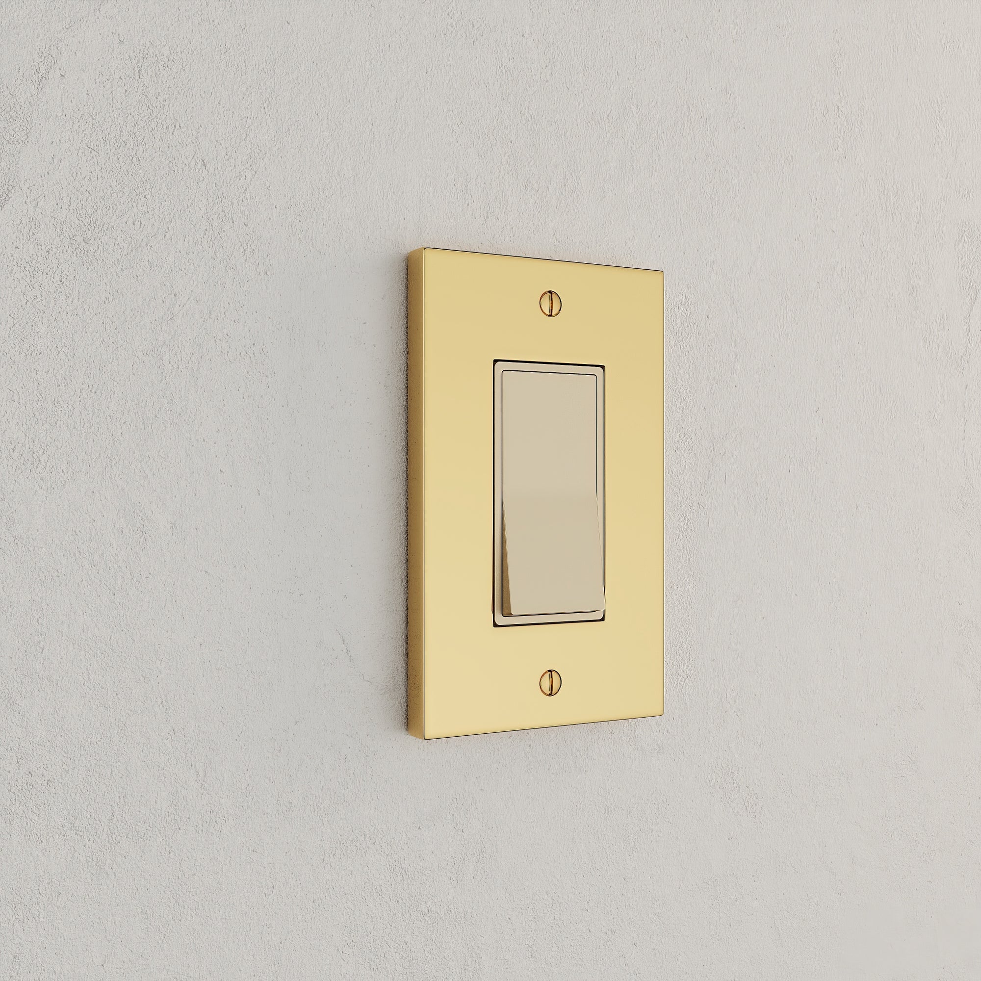 Solid brass Futura Open Wall Plate in Polished Brass finish