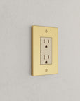 Solid brass Futura Open Wall Plate in Polished Brass finish
