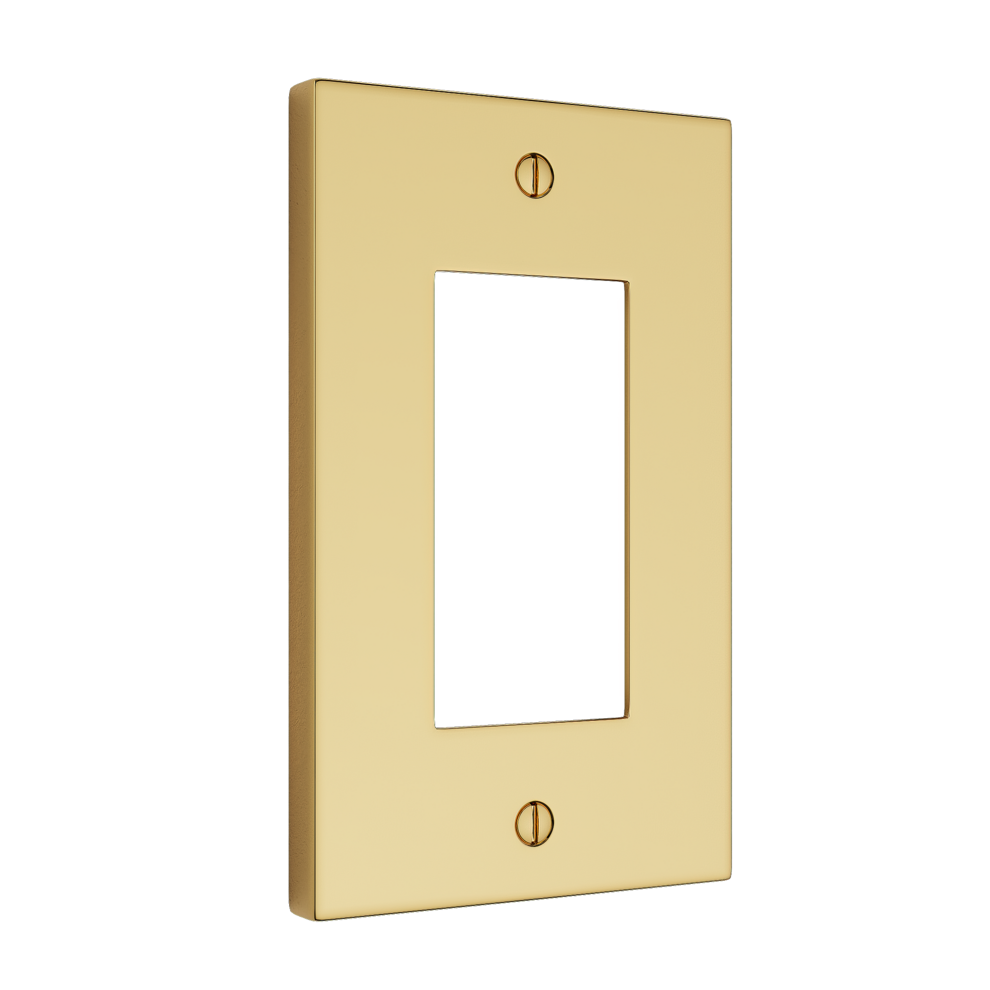 Solid brass Futura Open Wall Plate in Polished Brass finish