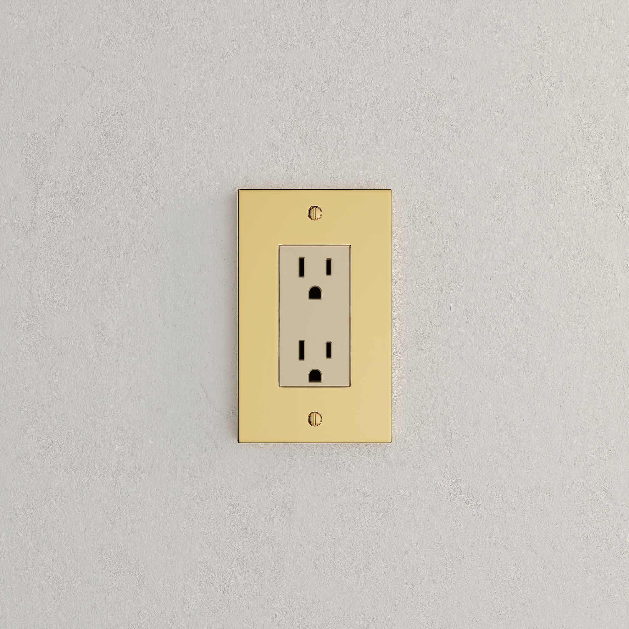 Solid brass Futura Open Wall Plate in Polished Brass finish