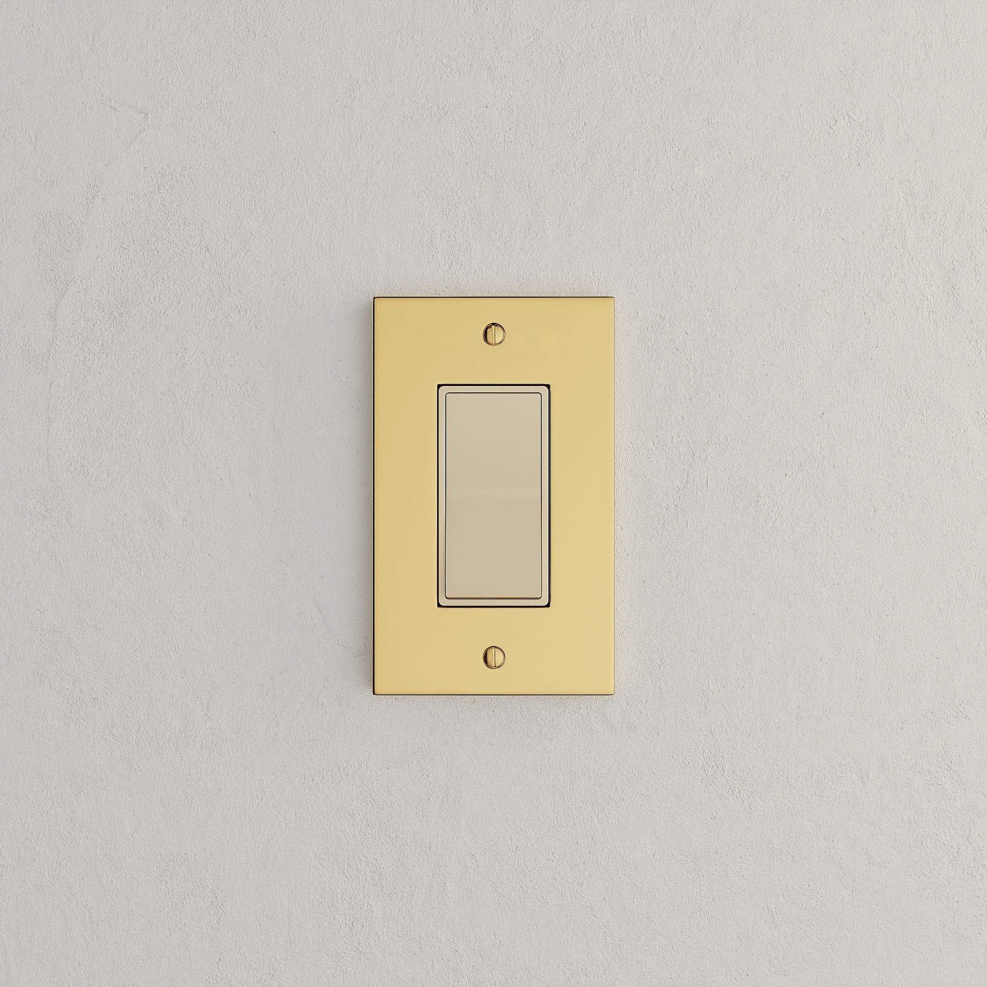 Solid brass Futura Open Wall Plate in Polished Brass finish