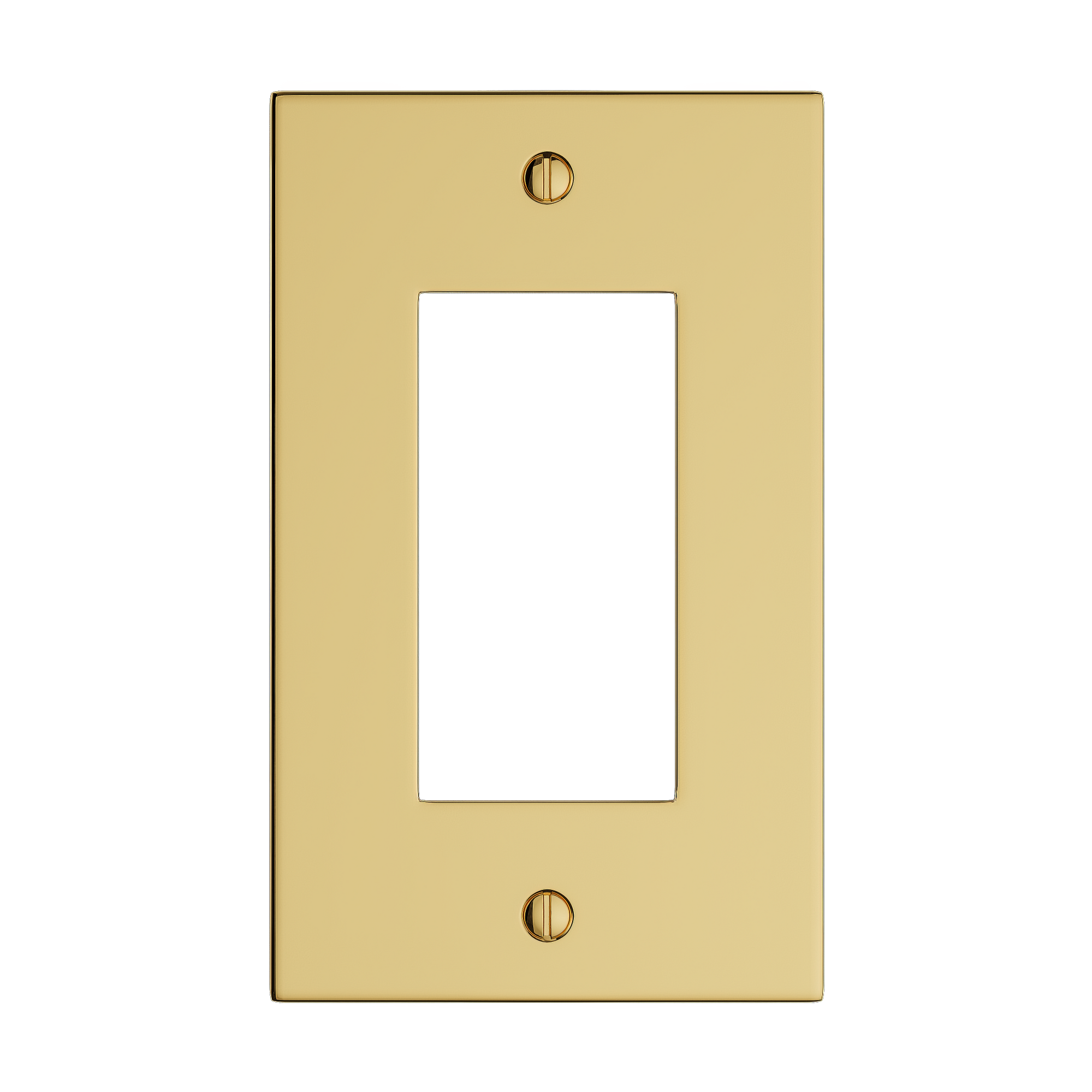 Solid brass Futura Open Wall Plate in Polished Brass finish