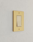 Solid brass Futura Open Wall Plate in Satin Brass finish
