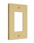 Solid brass Futura Open Wall Plate in Satin Brass finish