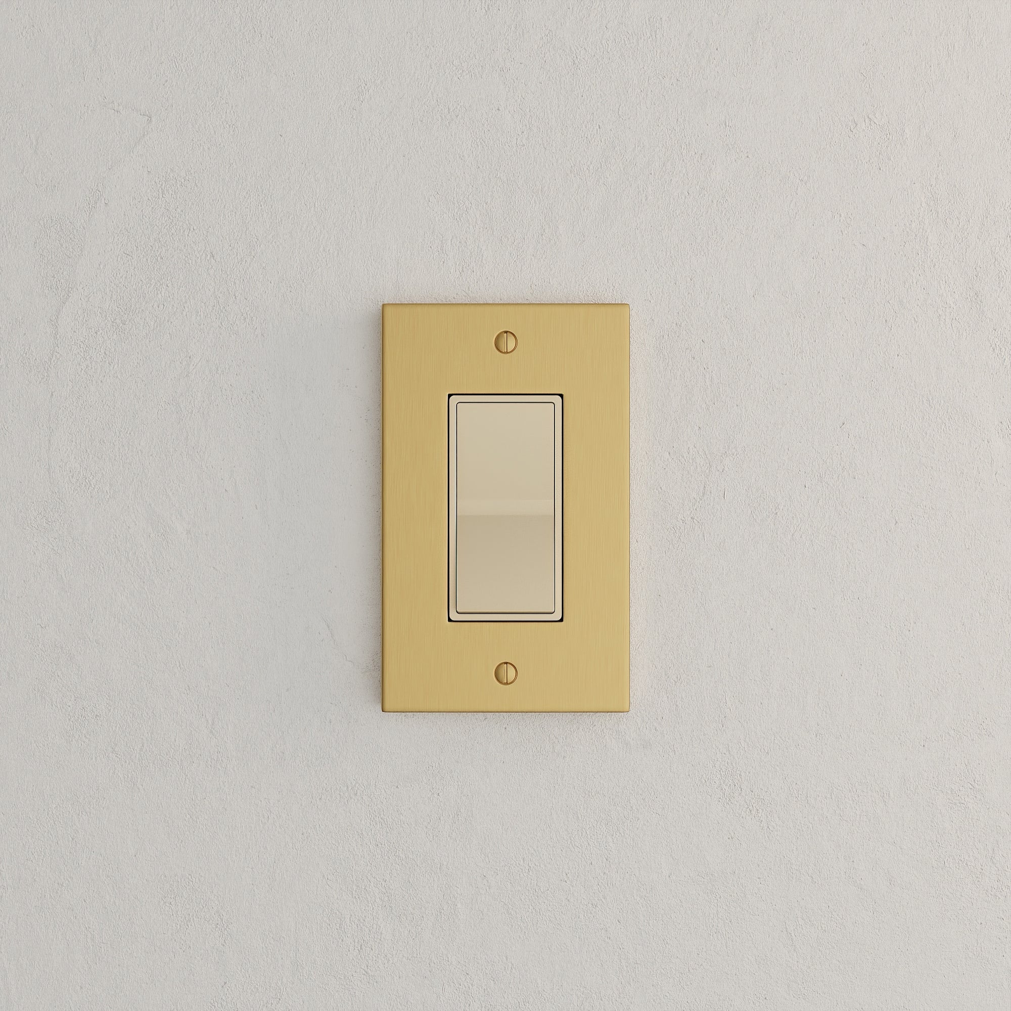Solid brass Futura Open Wall Plate in Satin Brass finish