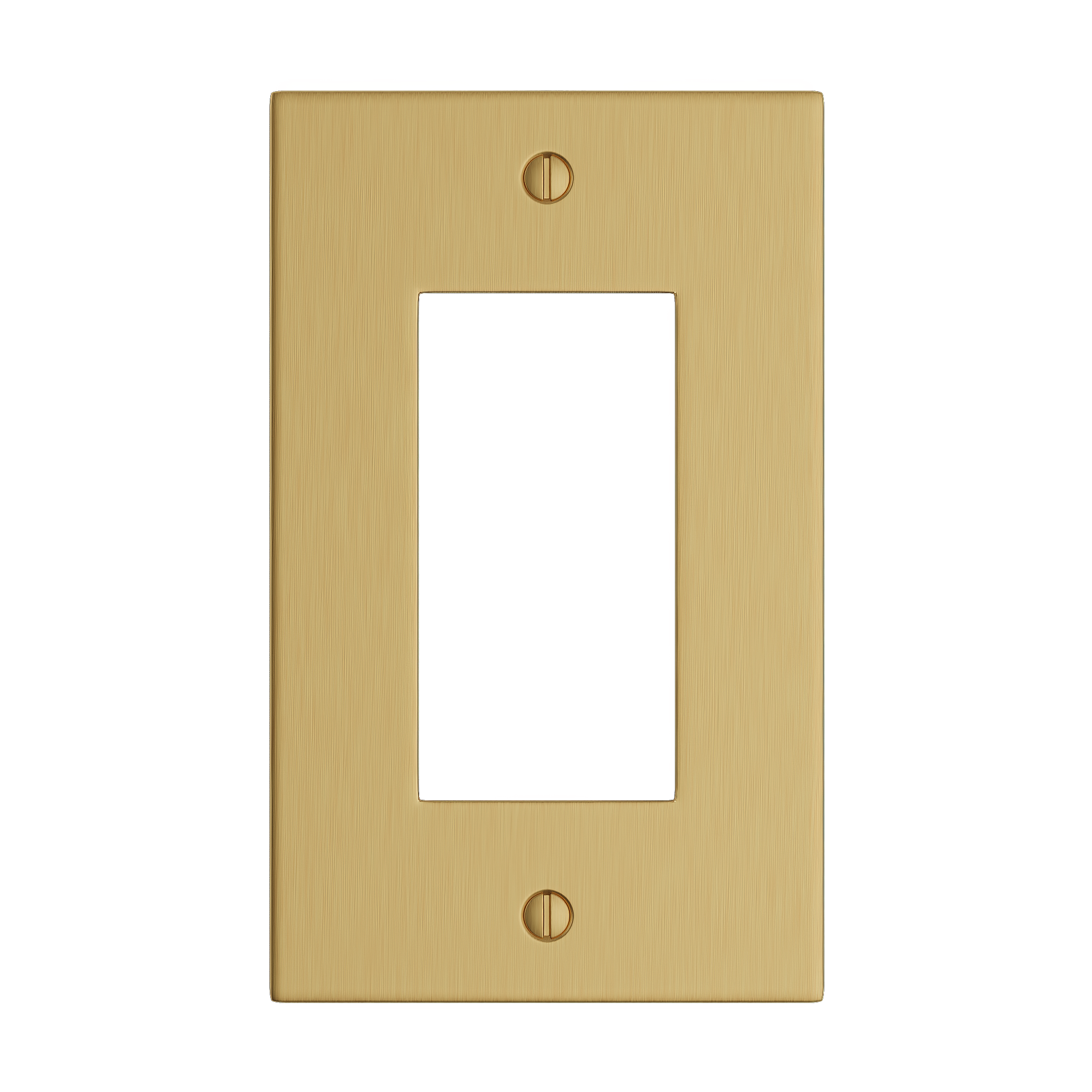Solid brass Futura Open Wall Plate in Satin Brass finish