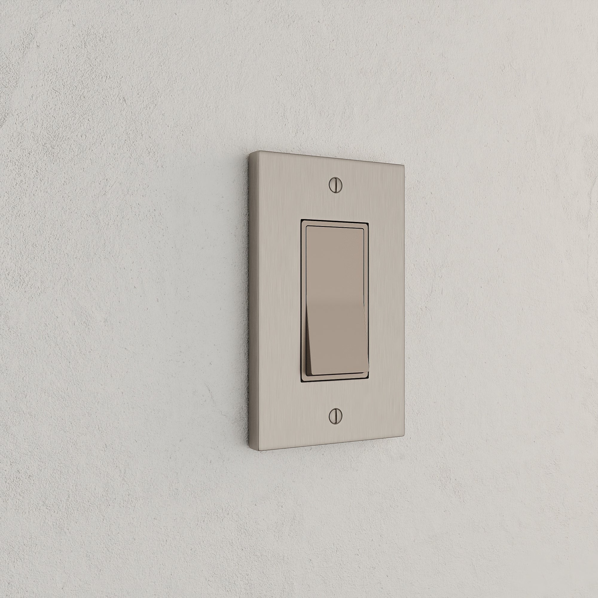 Solid brass Futura Open Wall Plate in Satin Nickel finish