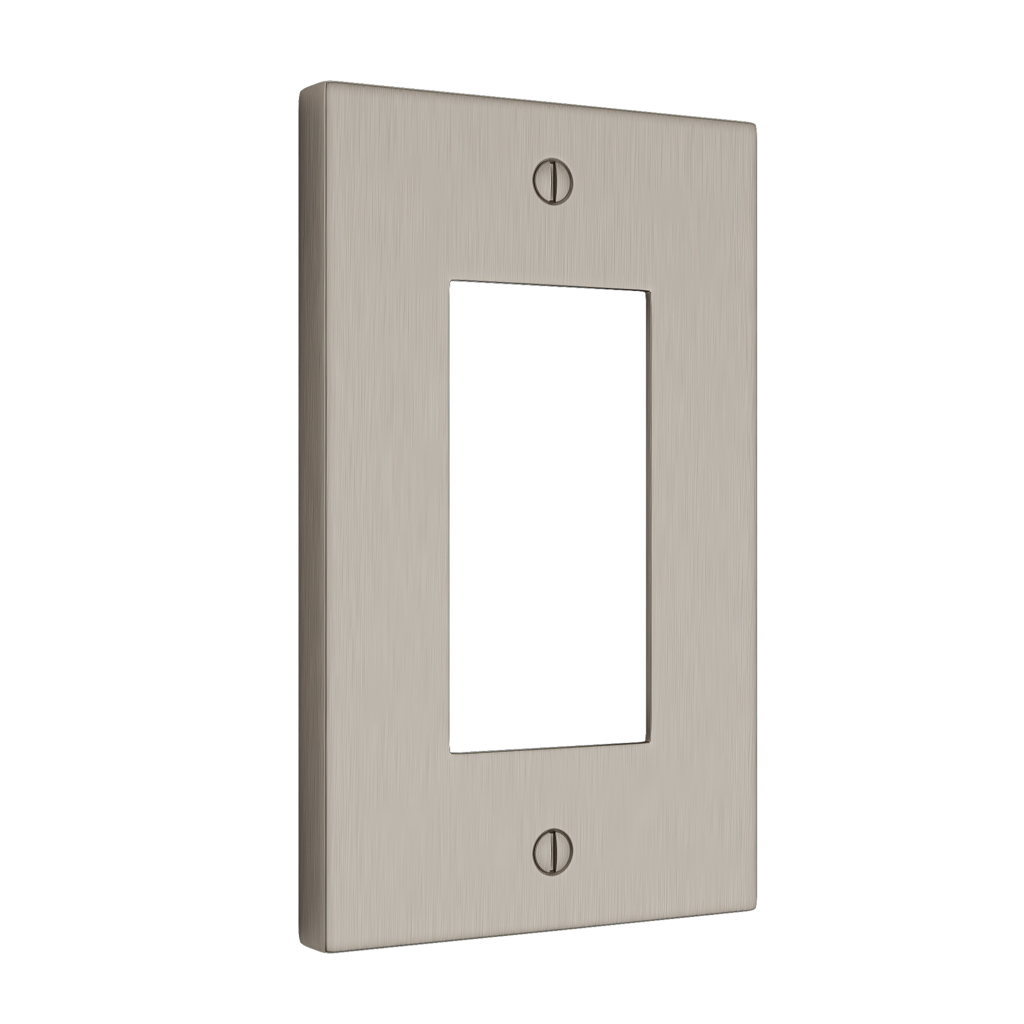 Solid brass Futura Open Wall Plate in Satin Nickel finish