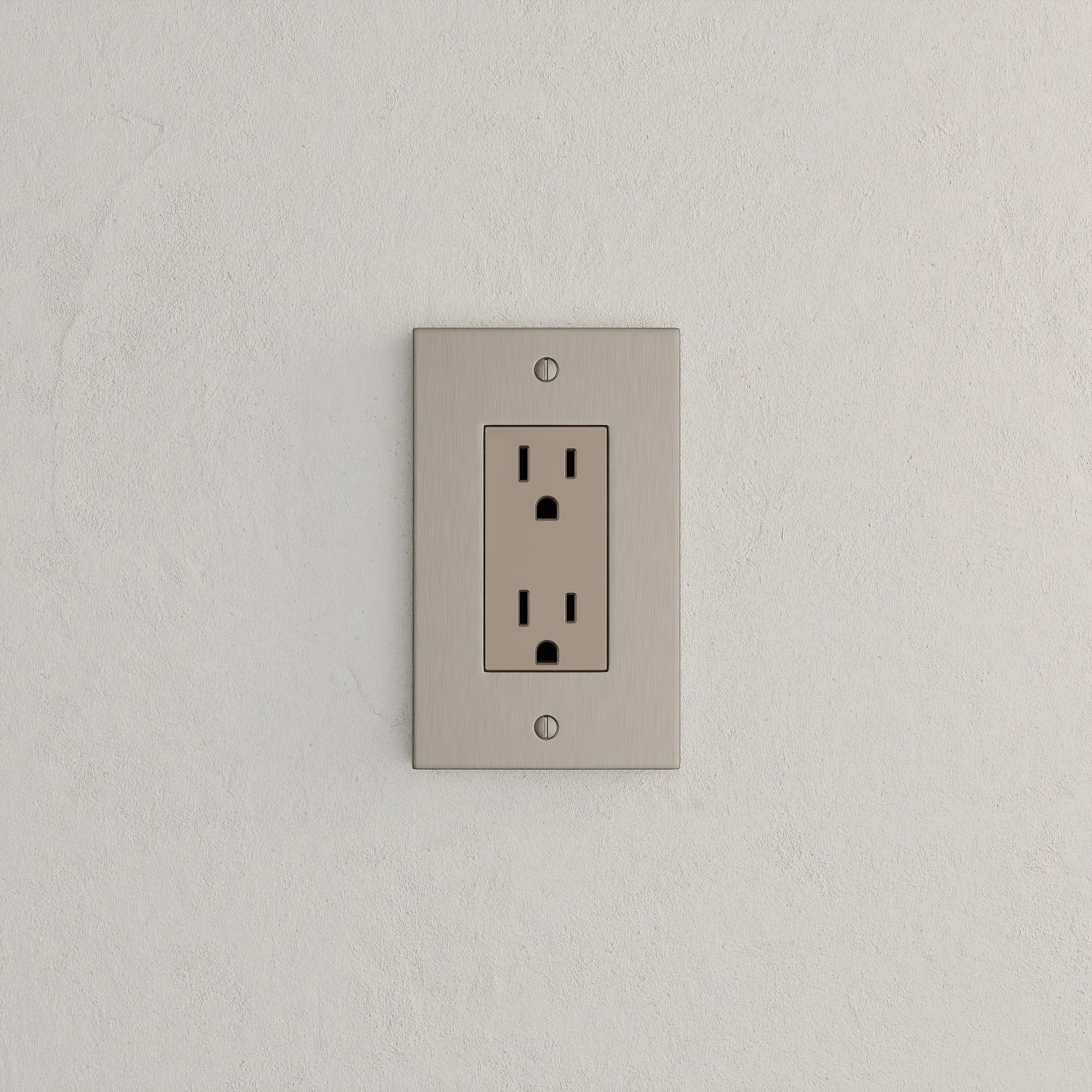 Solid brass Futura Open Wall Plate in Satin Nickel finish