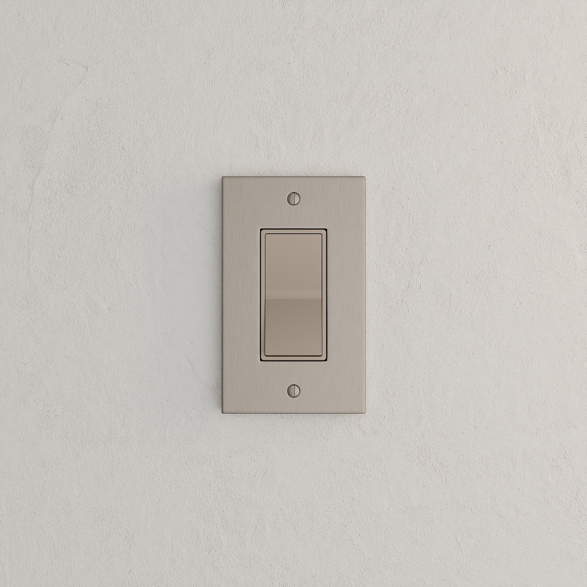 Solid brass Futura Open Wall Plate in Satin Nickel finish