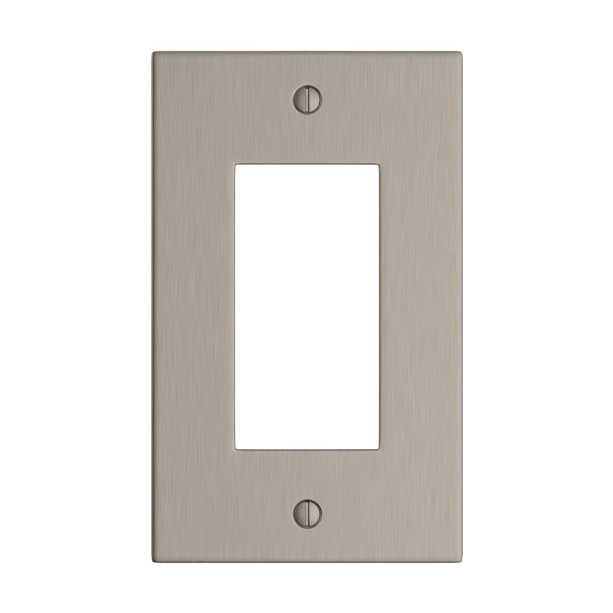 Solid brass Futura Open Wall Plate in Satin Nickel finish