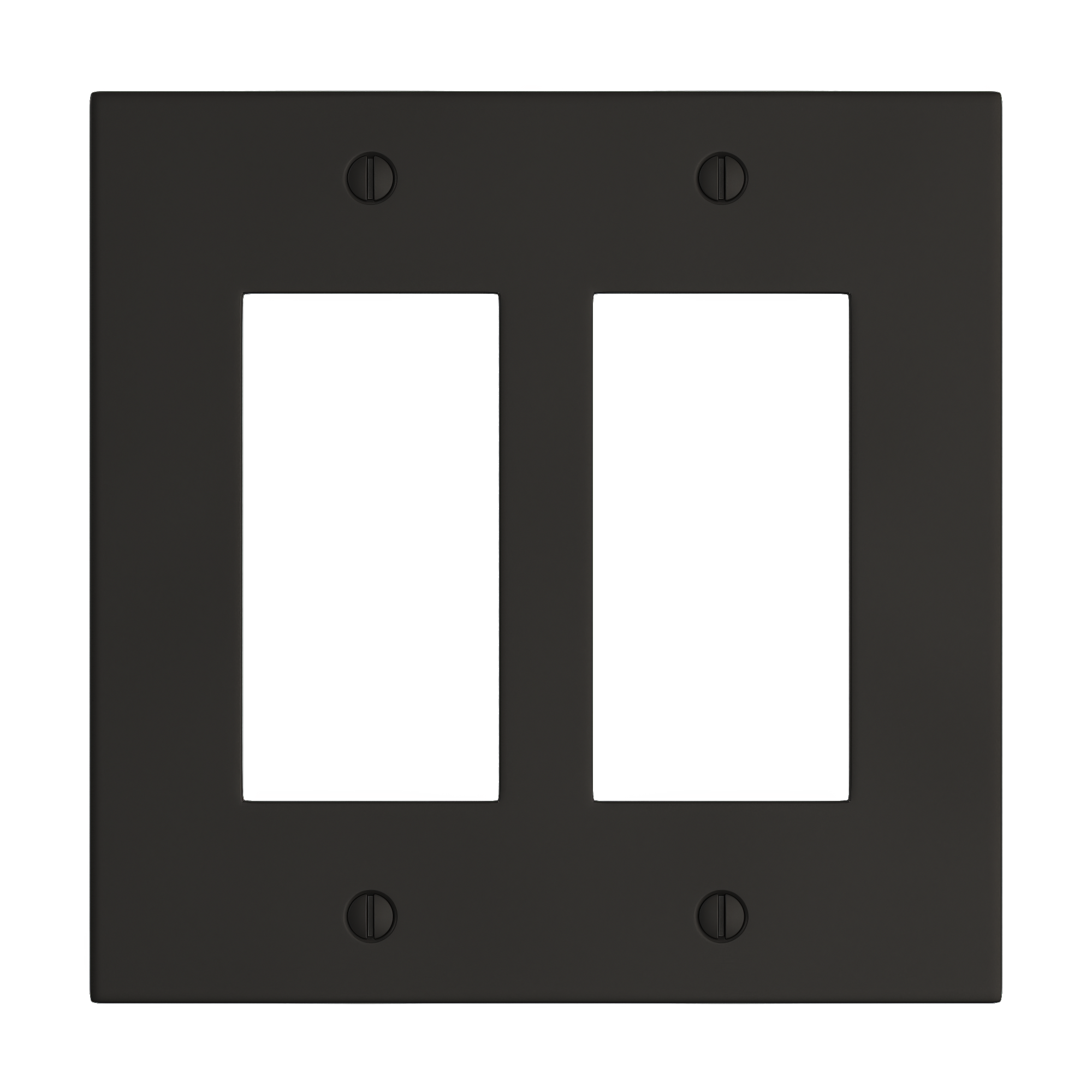 Solid brass Futura Open Wall Plate – Double in Coal Black Brass finish