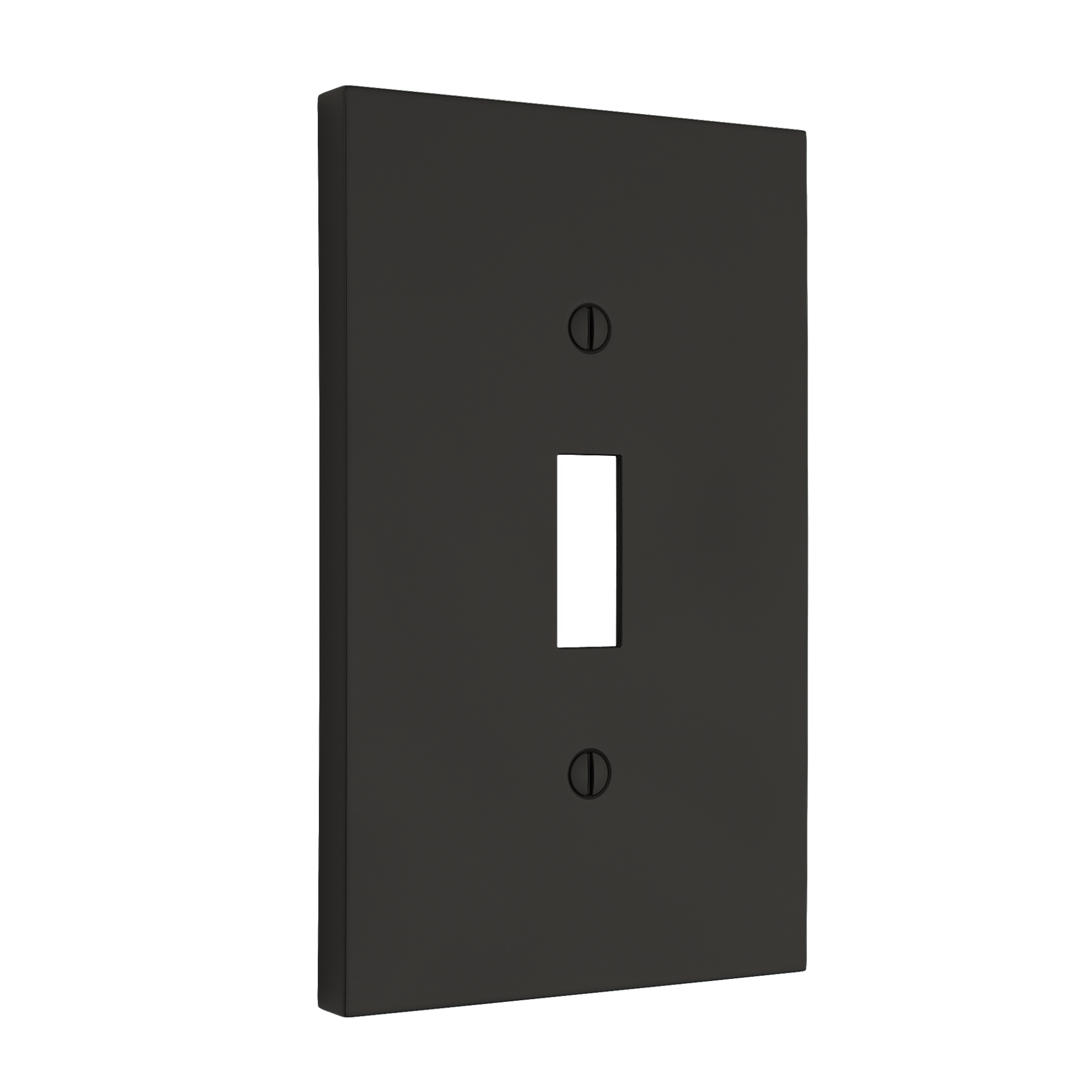 Solid brass Futura Toggle Wall Plate in Coal Black Brass finish