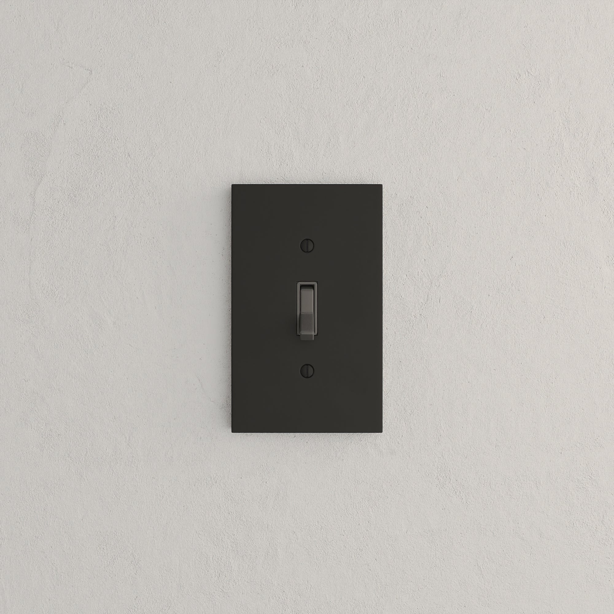 Solid brass Futura Toggle Wall Plate in Coal Black Brass finish