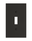 Solid brass Futura Toggle Wall Plate in Coal Black Brass finish