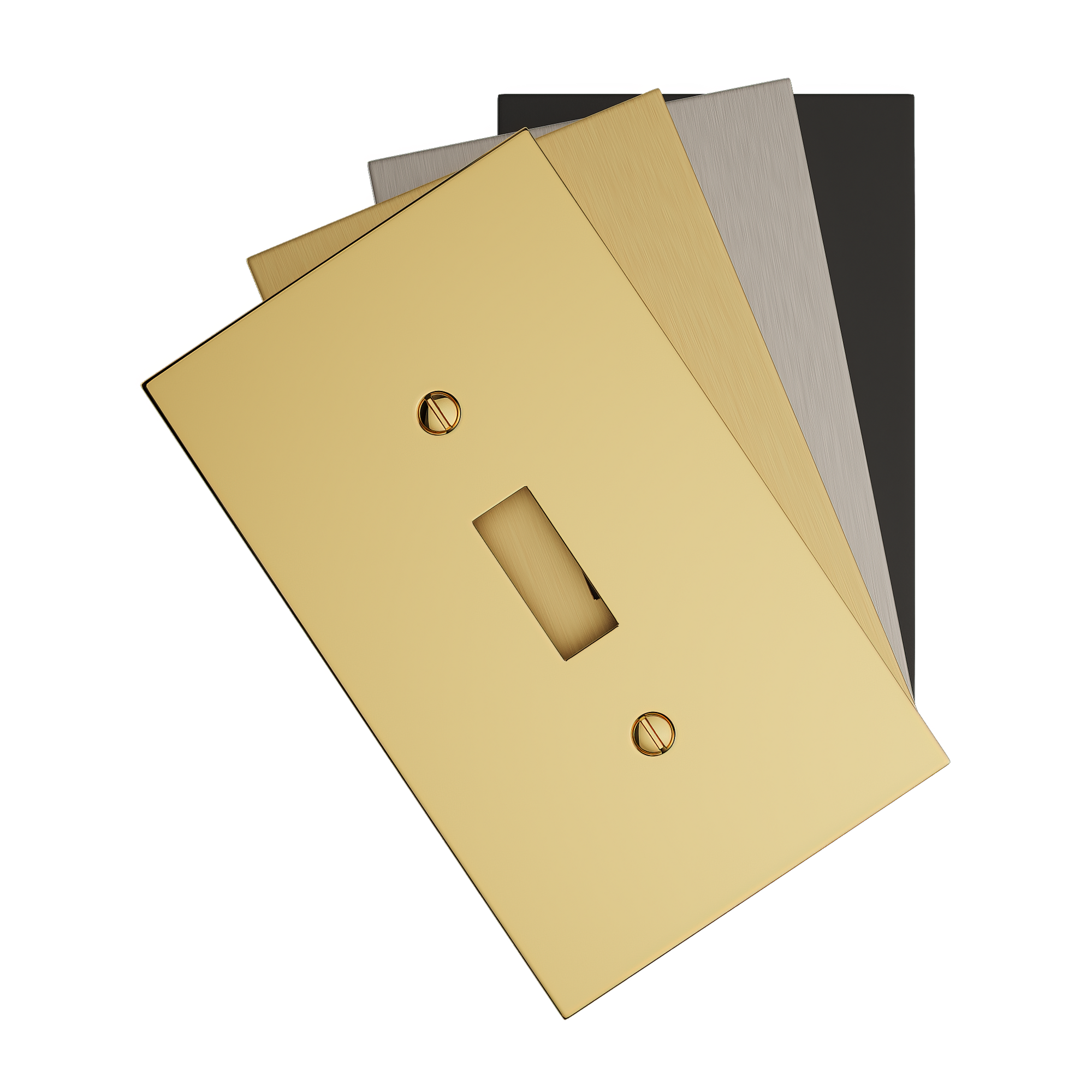 Solid brass Futura Toggle Wall Plate