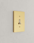 Solid brass Futura Toggle Wall Plate in Polished Brass finish