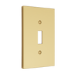 Solid brass Futura Toggle Wall Plate in Polished Brass finish