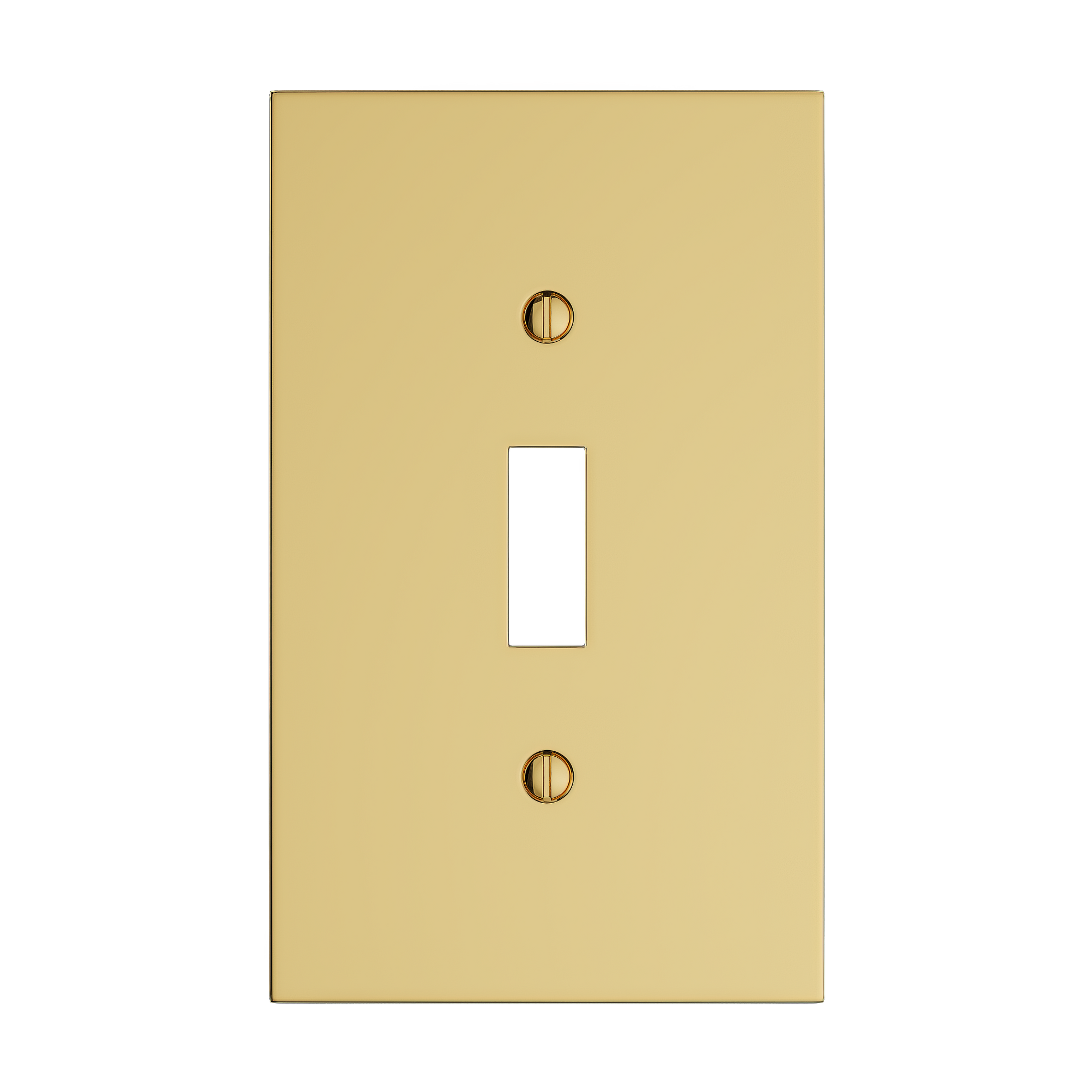 Solid brass Futura Toggle Wall Plate in Polished Brass finish