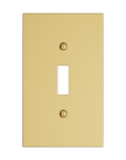 Solid brass Futura Toggle Wall Plate in Polished Brass finish