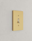 Solid brass Futura Toggle Wall Plate in Satin Brass finish