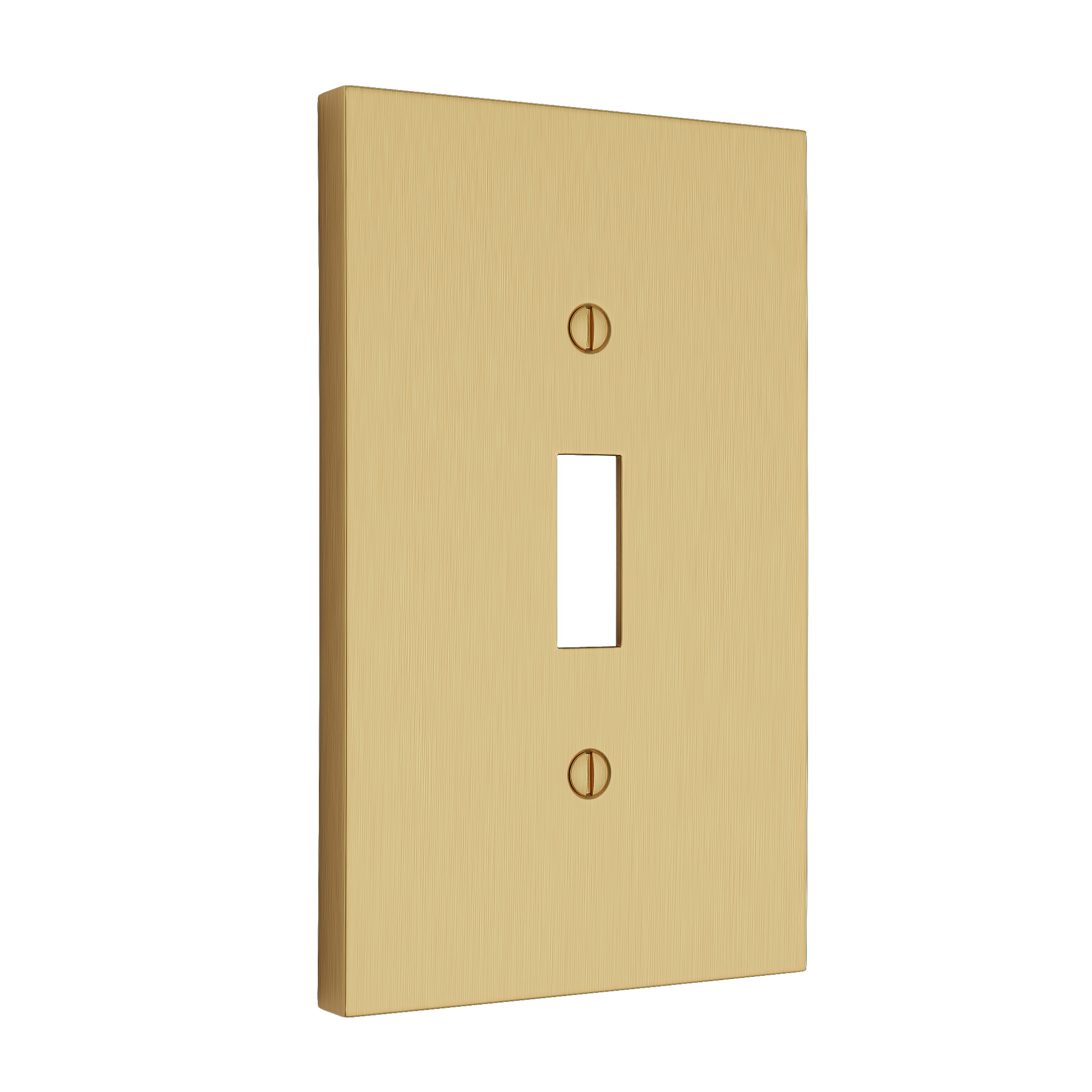 Solid brass Futura Toggle Wall Plate in Satin Brass finish