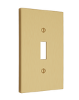 Solid brass Futura Toggle Wall Plate in Satin Brass finish