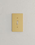 Solid brass Futura Toggle Wall Plate in Satin Brass finish