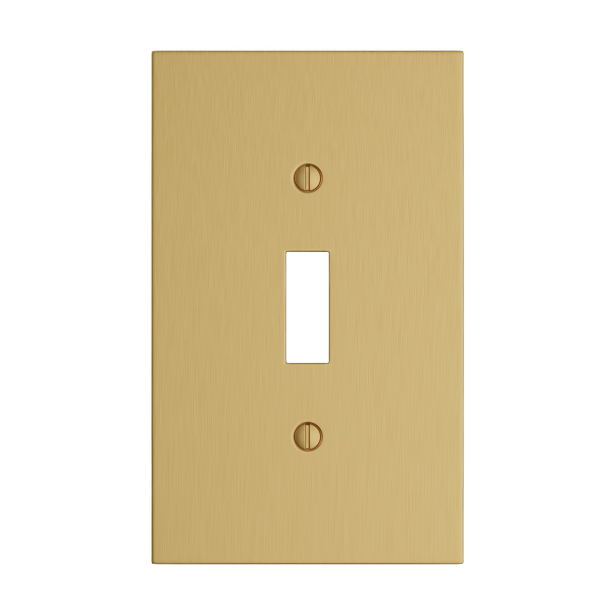 Solid brass Futura Toggle Wall Plate in Satin Brass finish