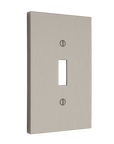 Solid brass Futura Toggle Wall Plate in Satin Nickel finish