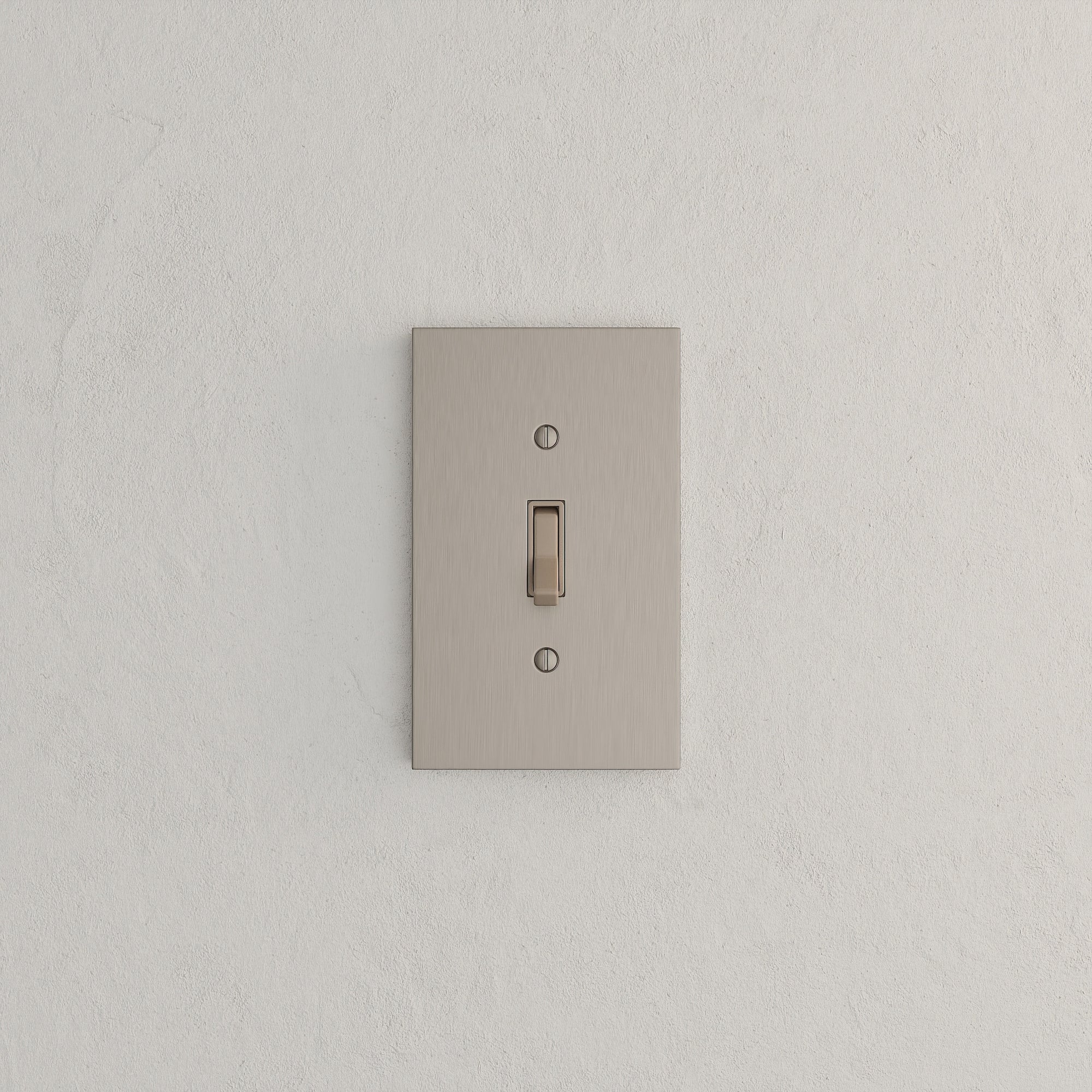 Solid brass Futura Toggle Wall Plate in Satin Nickel finish