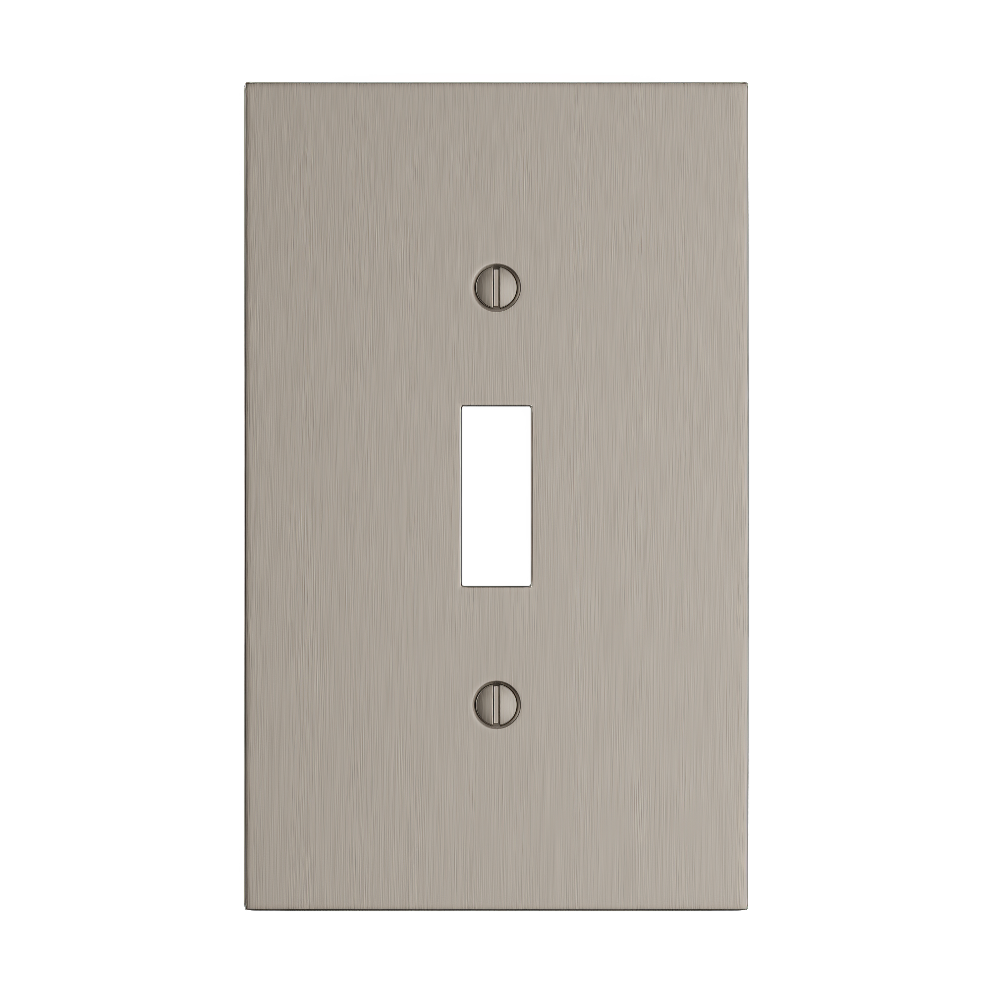Solid brass Futura Toggle Wall Plate in Satin Nickel finish