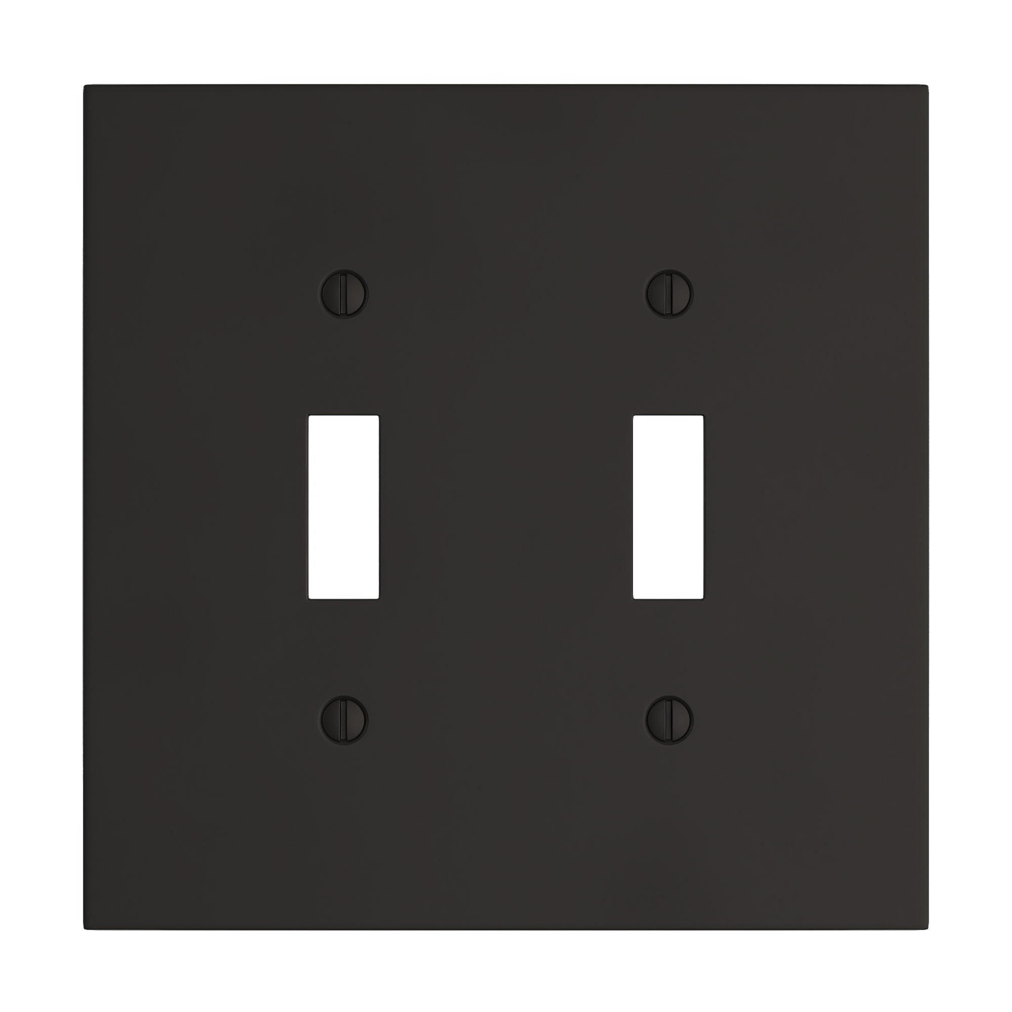 Solid brass Futura Toggle Wall Plate – Double in Coal Black Brass finish