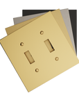 Solid brass Futura Toggle Wall Plate – Double